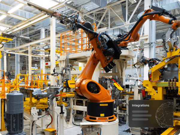 Industrial automation systems integrated with AI analytics platform